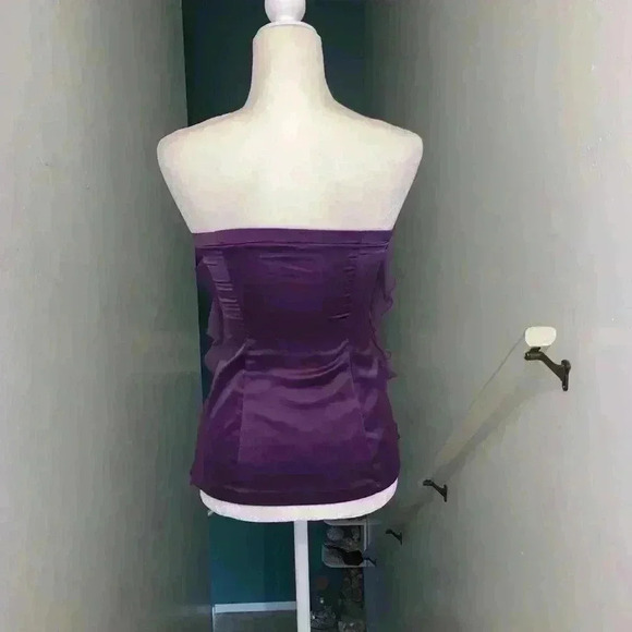 XOXO strapless ruffle satin top size small - Picture 4 of 8